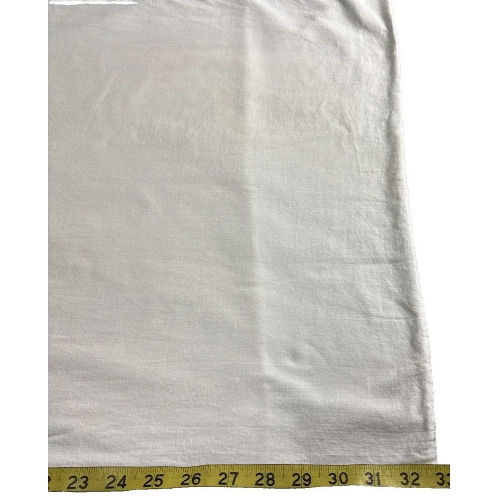 Set of 2 Vintage Crochet Lace Trim Pillowcases White 20x32 Embroidered Cottage